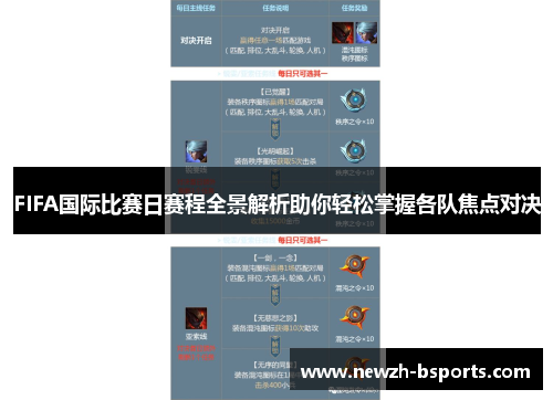 FIFA国际比赛日赛程全景解析助你轻松掌握各队焦点对决